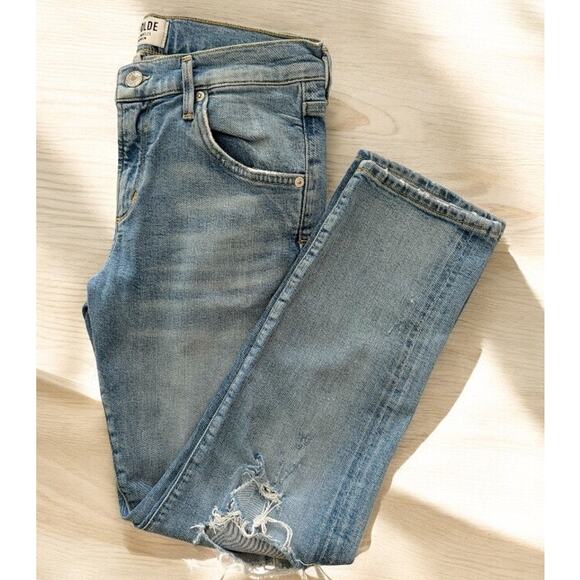 Agolde | Isabel Slim boyfriend in medium wash | size 25 - Picture 1 of 8